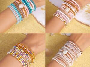 BRACELET COQUILLE CRISTALET PERLE