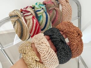 BANDE DE CHEVEUX NOEUD TRICOTER