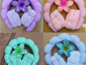 Attache-cheveux ,chiffon, bande 4 pieces